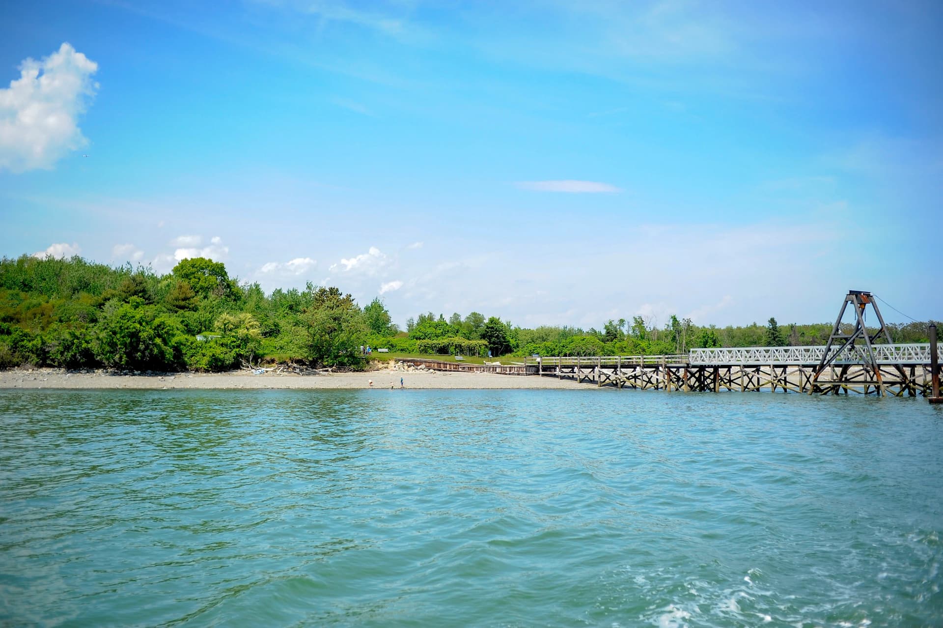 Boston Harbor Islands stretching toward the horizon