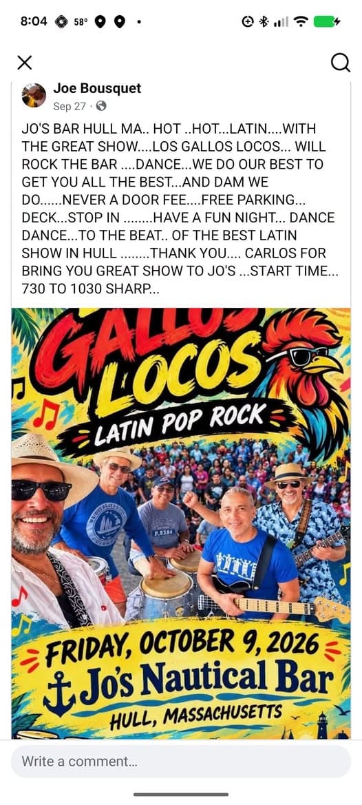 Live Music – Jo’s Nautical with Los Gallos Loco