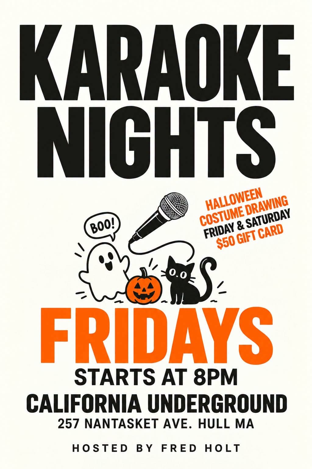 Karaoke @ California Undergroud – Every Friday