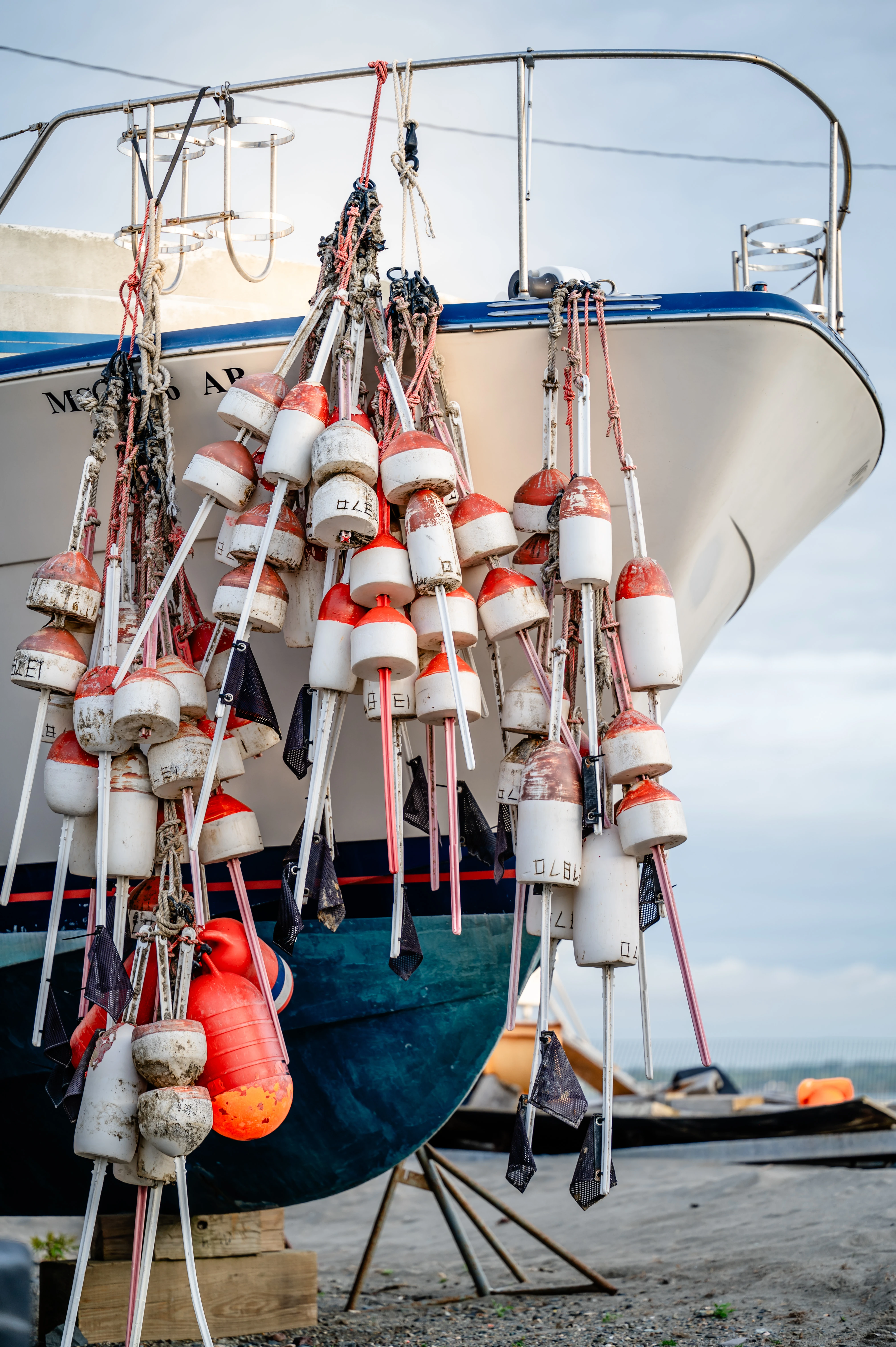 Moored boat in Hull Village harbor