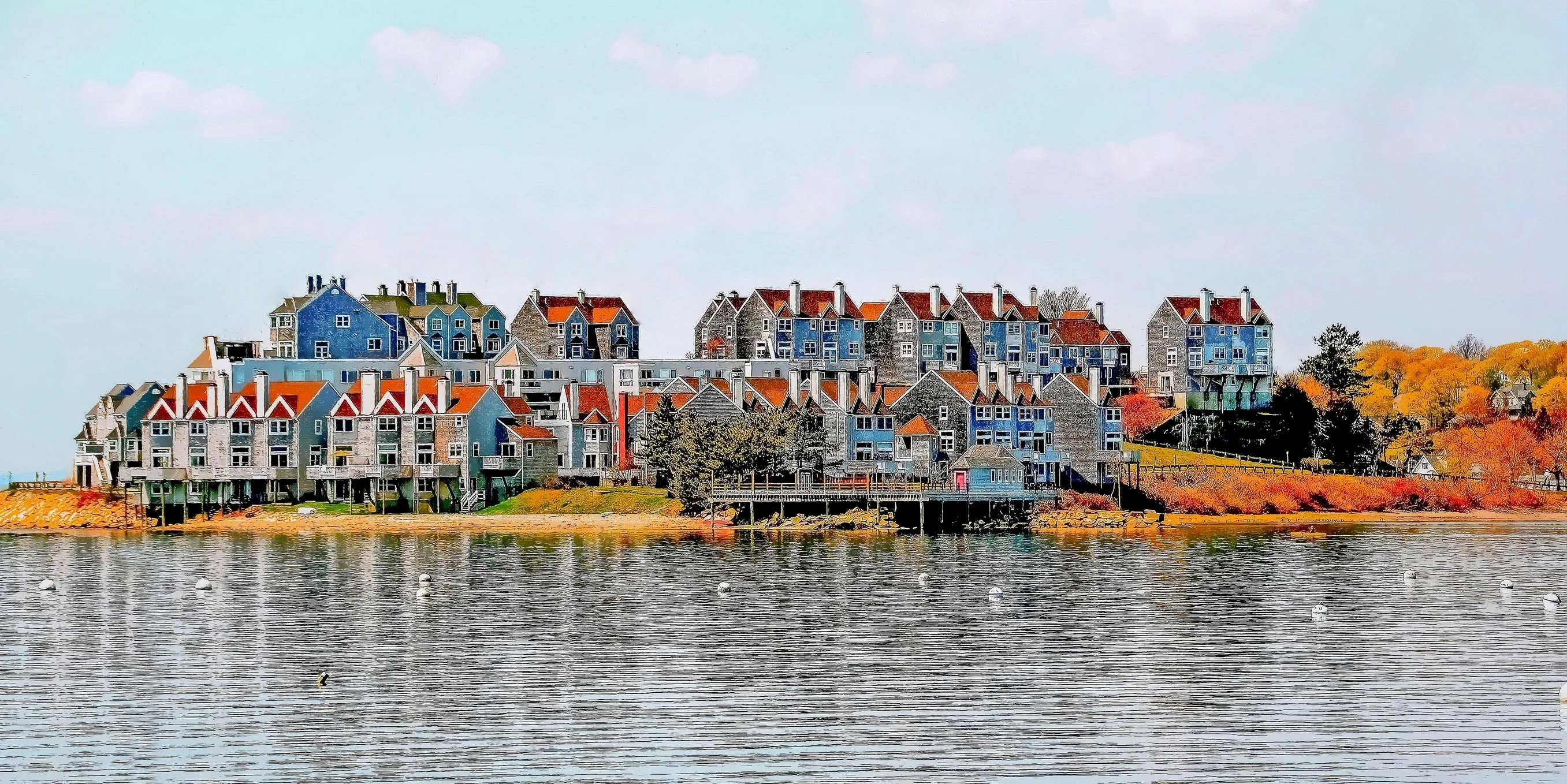 Spinnaker Island waterfront view
